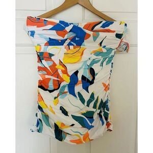 Jantzen Women's Size 10 One Piece Bathing Suit Tummy Control Floral JZ21151M UPF